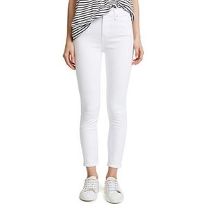 AGOLDE white cropped jeans